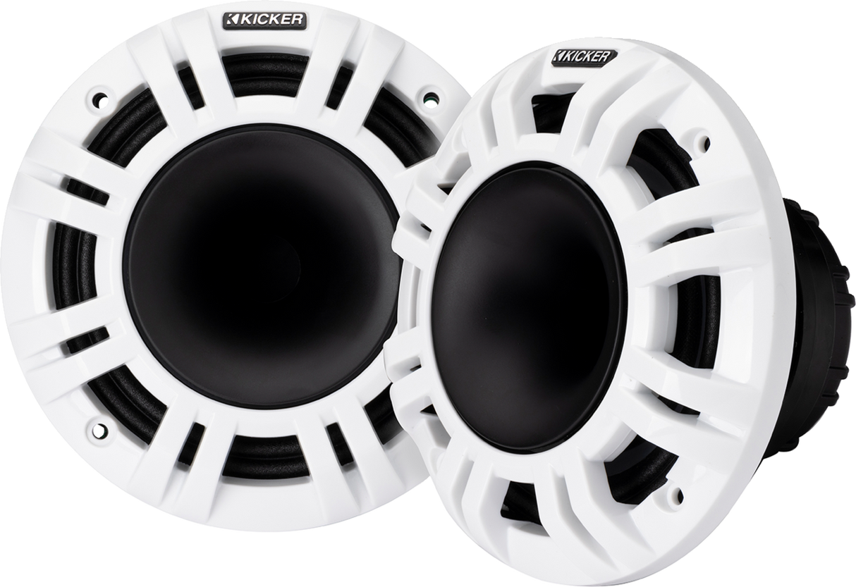 KICKER 6-1/2" Marine-Grade Horn-Loaded Compression Speakers 48KMXL654 for Motorcycle Fairings and Saddlebags