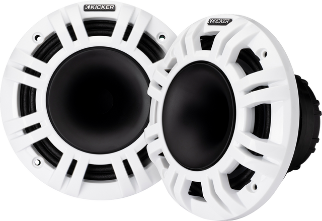 KICKER 6-1/2" Marine-Grade Horn-Loaded Compression Speakers 48KMXL654 for Motorcycle Fairings and Saddlebags