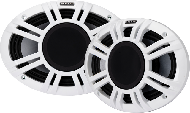 KICKER 6x9 Inch Marine-Grade Horn-Loaded Speakers - Model 48KMXL694 for Motorcycle Fairings and Saddlebags, 4 Ohm
