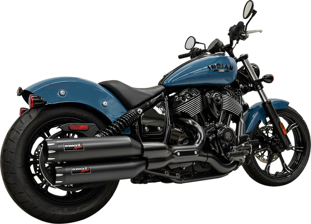 BASSANI XHAUST 4" Slip-On Mufflers - Black 8CH17B