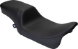 DRAG SPECIALTIES SEATS Predator 2-Up Seat for Harley FL 2008-2023 - Solar Leather Black, Smooth Finish