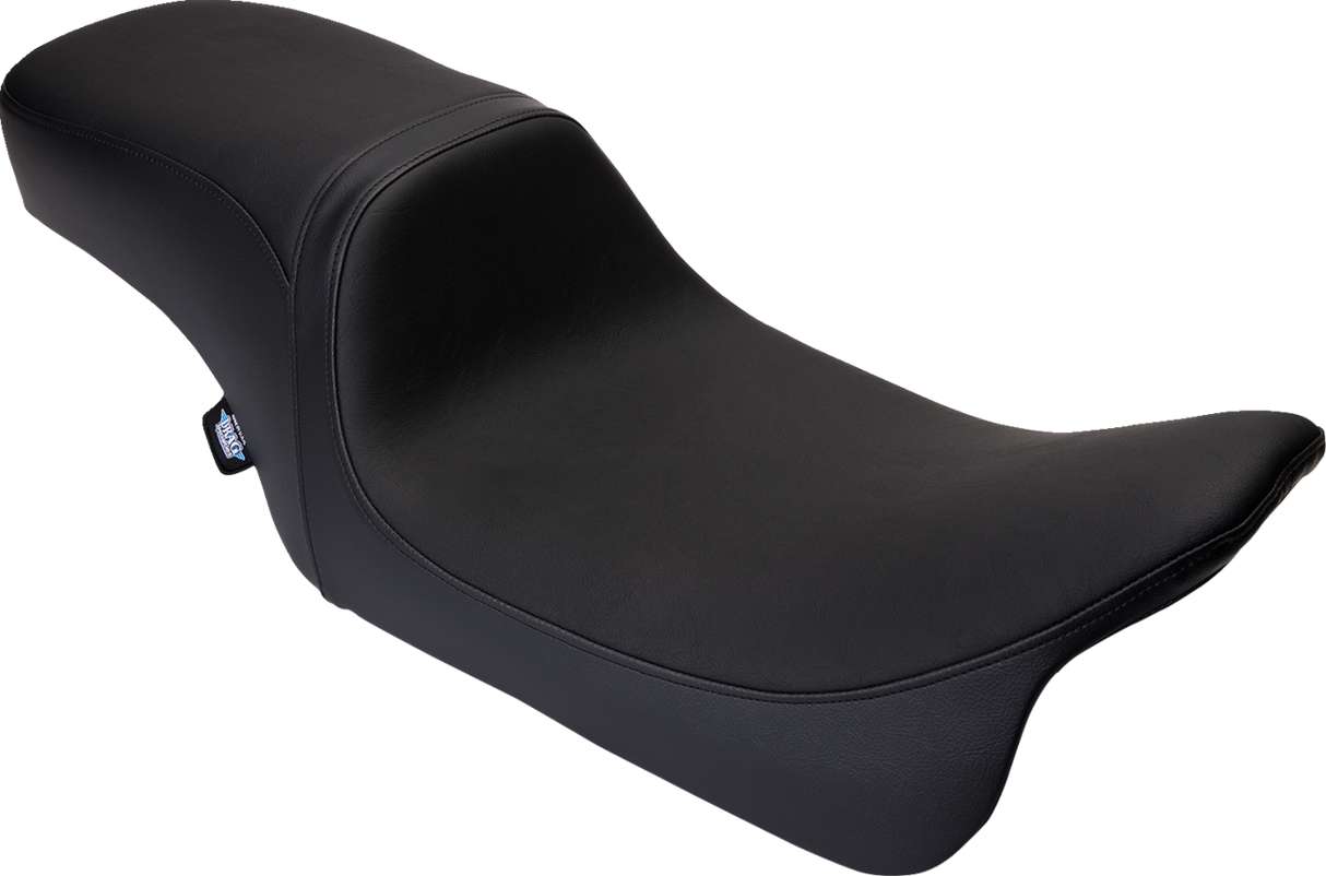 Drag Specialties Seats Predator 2-Up Seat for Harley FLH/FLT 2008-2024, Black Vinyl, Smooth Finish
