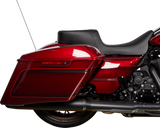 DRAG SPECIALTIES SEATS Predator 2-Up Seat for Harley FL 2008-2023 - Solar Leather Black, Smooth Finish