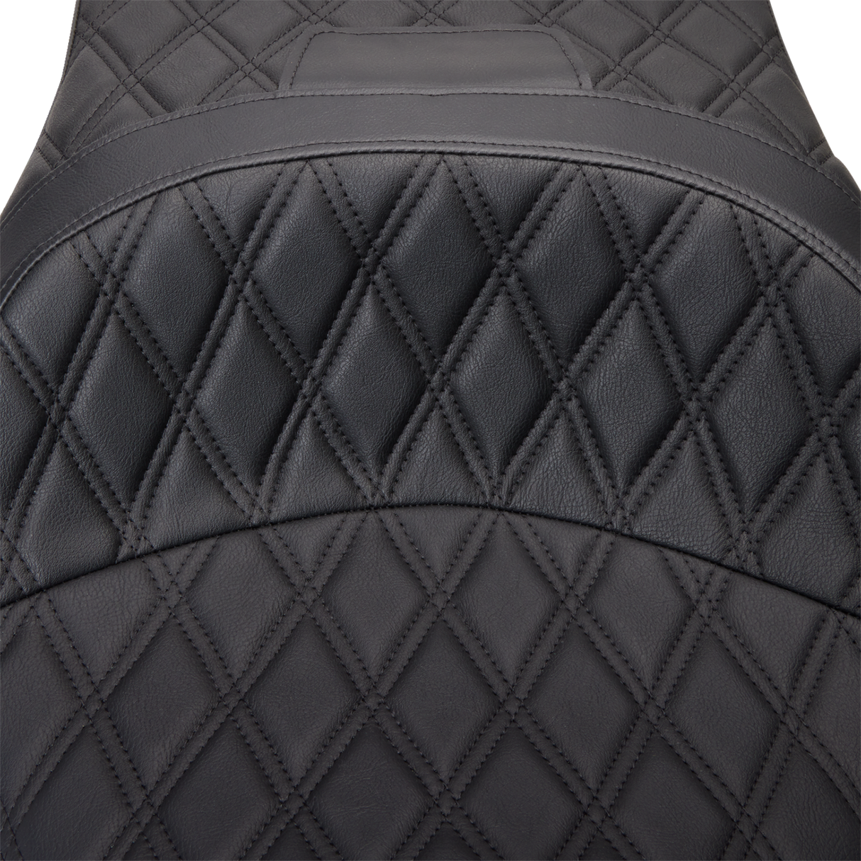 Drag Specialties Seats Freedom Seat with Vinyl Cover - Double Diamond Black Stitch for Harley FLH 2009-2023