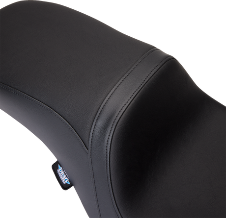 Drag Specialties Seats Predator 2-Up Seat for Harley FLH/FLT 2008-2024, Black Vinyl, Smooth Finish