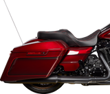 DRAG SPECIALTIES SEATS Freedom Seat with Vinyl Cover and Double Diamond Red Stitch for Harley FLH 2009-2023