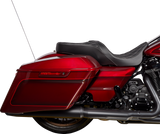 DRAG SPECIALTIES SEATS Freedom Seat with Vinyl Cover for Harley-Davidson FLH 2009-2023, Double Diamond Silver Stitch - Part 0801-1482