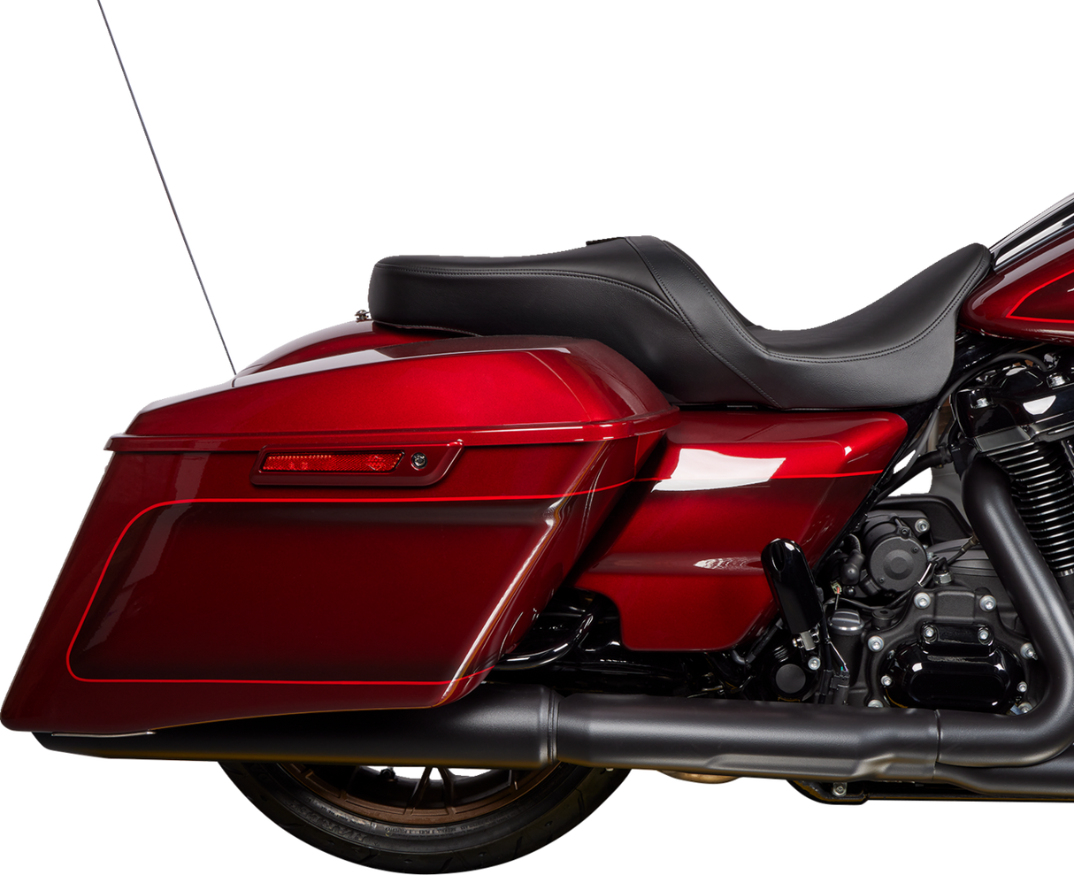 DRAG SPECIALTIES SEATS Freedom Seat in Solar Leather - Black for Harley FLH 2009-2023