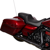 Drag Specialties Seats Predator 2-Up Seat for Harley FLH/FLT 2008-2024, Black Vinyl, Smooth Finish