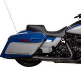 Drag Specialties Seats Predator 2-Up Seat for Harley FL Models 2008-2023 - Vinyl Double Diamond Black Stitch