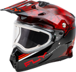 Fly Racing Trekker CW Conceal Helmet with Electric Shield – Red and Black for XL Motorcycles