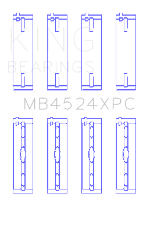 King Engine Bearings Nissan VR38DETT pMaxKote Crankshaft Main Bearing Set - Size STDX