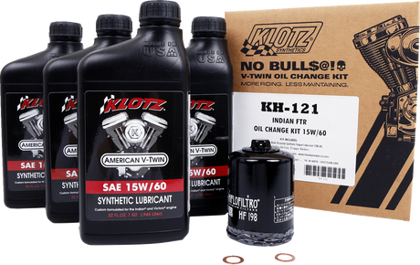 KLOTZ OIL Oil Change Kit - Indian FTR - 15W-60 KH-121