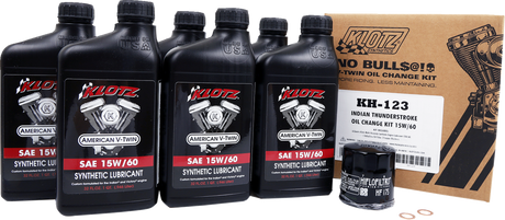 KLOTZ OIL Oil Change Kit - Indian Thunderstroke - 20W-40 KH-123