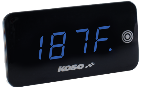 KOSO Super Slim Touch Screen Volt & Temperature Gauge for Automotive Applications