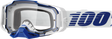100% Armega Goggle with Clear Lens - Blue Frame, Model 50004-00031 for Off-Road and Motocross Vehicles