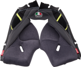 AGV Pista GP RR Cheek Pads - Gray/Yellow - 2XL | Replacement Fit for AGV Pista GP RR Helmets