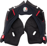 AGV Pista GP RR Cheek Pads - Black/Red - 2XL | Replacement Fit for AGV Pista GP RR Helmets