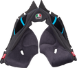 AGV Pista GP RR Cheek Pads - Gray/Cyan for AGV Pista GP RR Helmets, Size 2XL