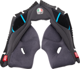 AGV Pista GP RR Cheek Pads - Gray/Cyan, XL - Compatible with AGV Pista GP RR Helmets