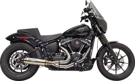 BASSANI XHAUST 2-into-1 Super Bike Exhaust System with 4" Muffler - Stainless Steel 1S77SS
