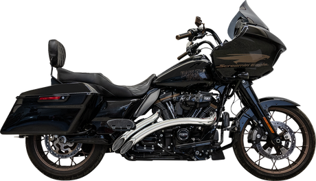 BASSANI XHAUST Sweeper Radial Exhaust System with Heat Shields - Chrome 1F21F