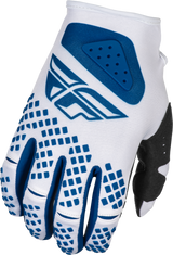Fly Racing Kinetic Center Gloves White/Navy - Lightweight Race Gloves for Moto and Off-Road Vehicles