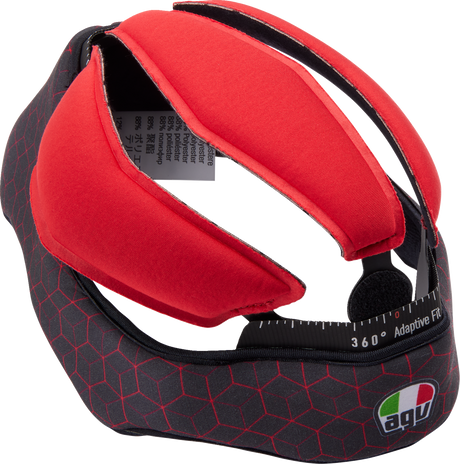 AGV Pista GP RR Helmet Liner Replacement - Black/Red, 2XL - Part 20KIT603030012X