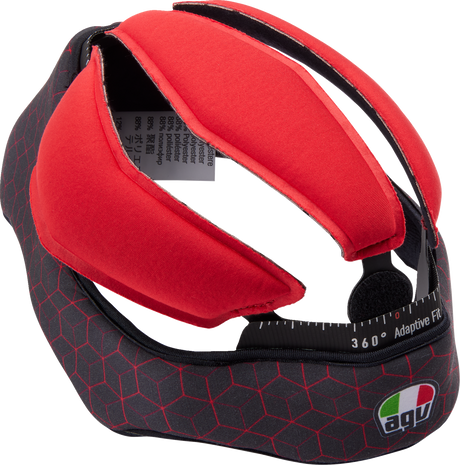 AGV Pista GP RR Helmet Liner - Black/Red Replacement Part for AGV Pista GP RR Helmets, Part Number 20KIT60303001MS