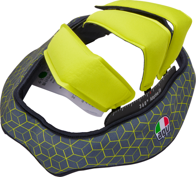 AGV Pista GP RR Liner - Gray/Yellow - Small | Replacement Helmet Crown Pad for AGV Pista GP RR