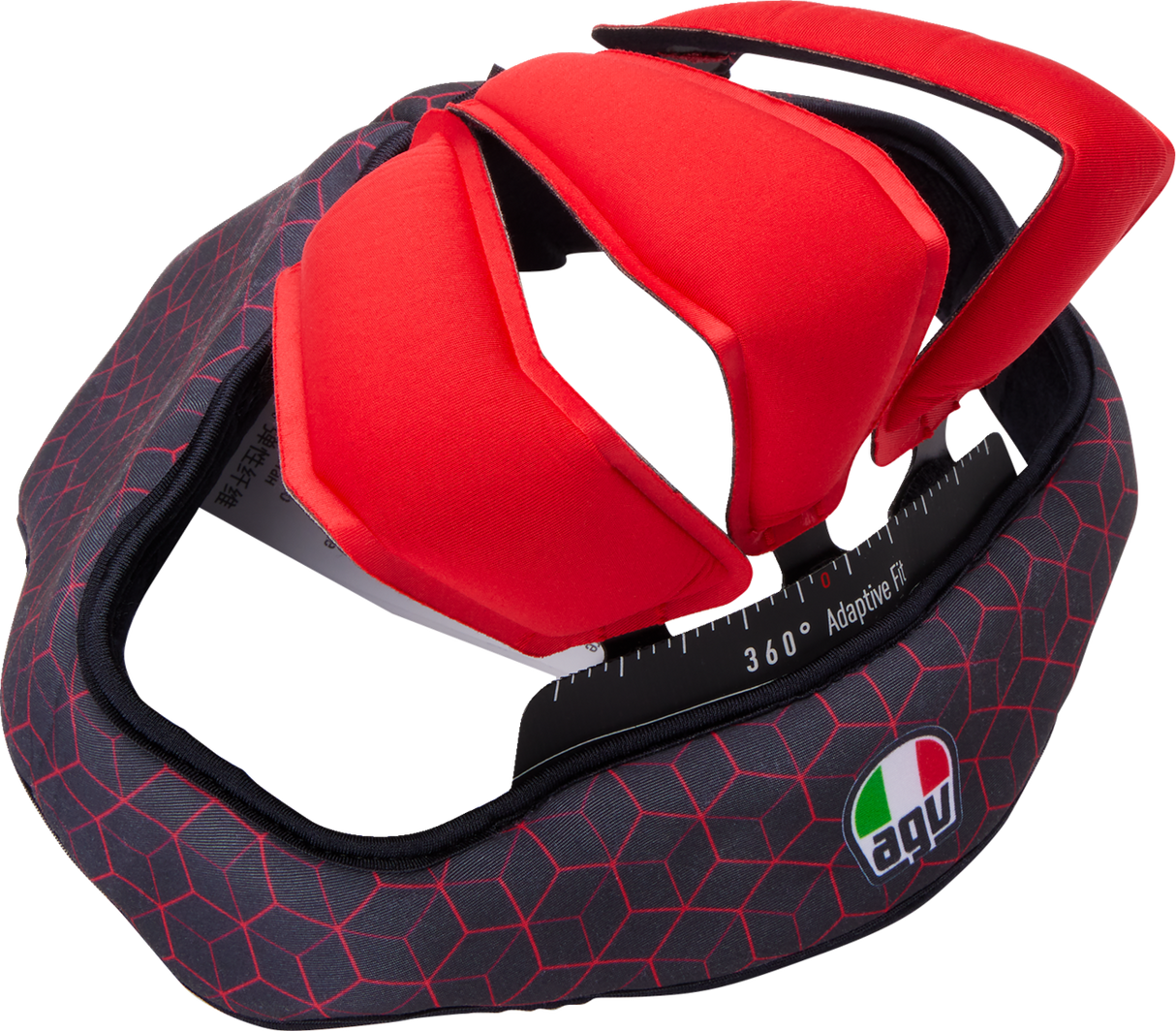 AGV Pista GP RR Liner for Motorcycle Helmets - Black/Red, Size 2XL - Part #20185000556062X