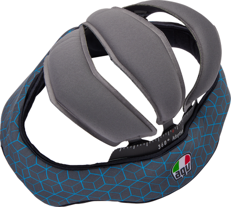 AGV Pista GP RR Helmet Liner - Gray/Cyan, 2XL - Part 201850005523G2X for AGV Pista GP RR Helmets