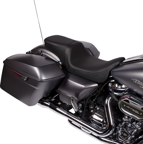 Drag Specialties Seats Predator 2-Up Seat with Backrest Receptacle for Harley FL 2008-2023
