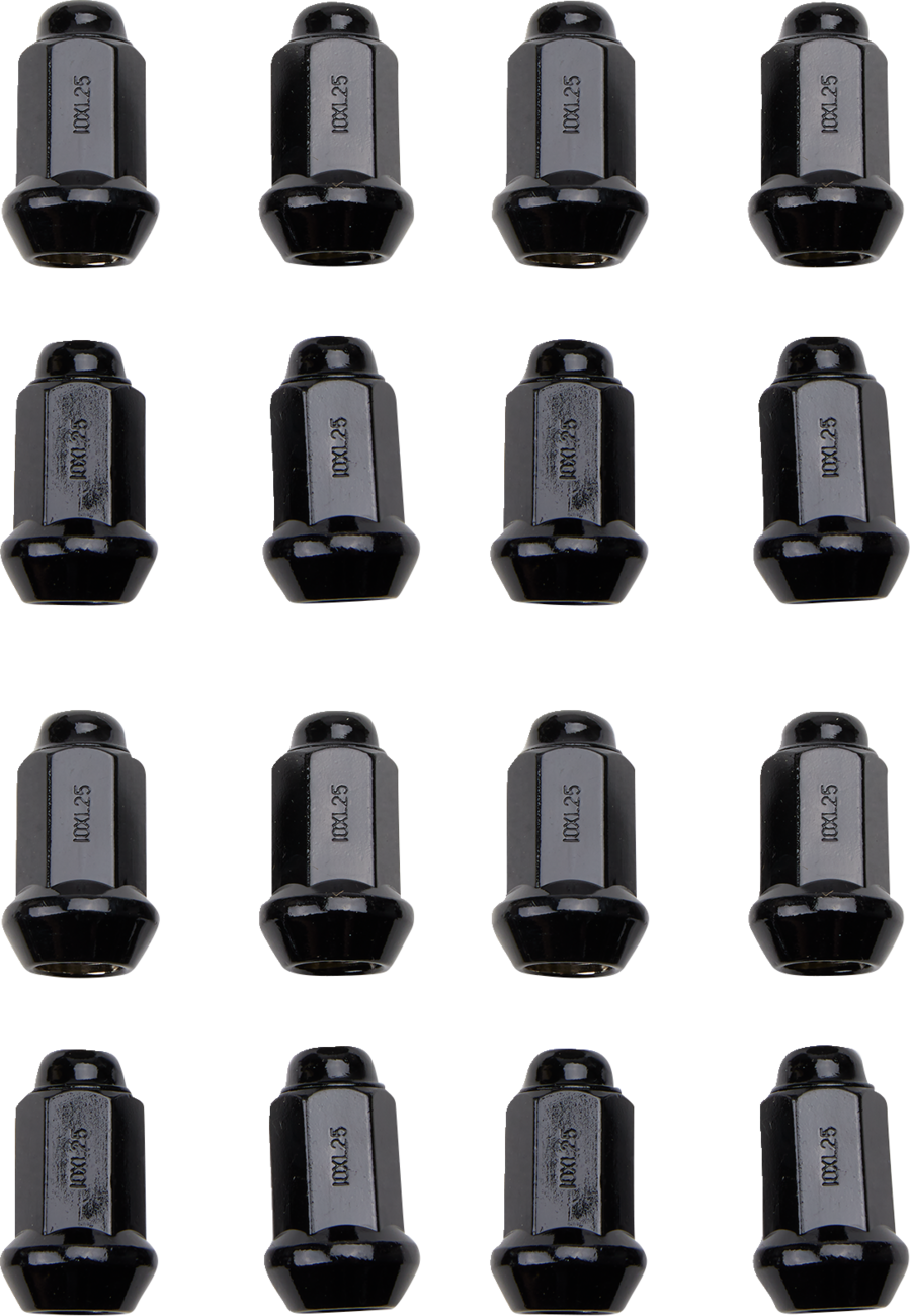 ITP Lug Nuts - 60° Tapered - Black - M10 x 1.25 - 16 Pack BLUG14BX