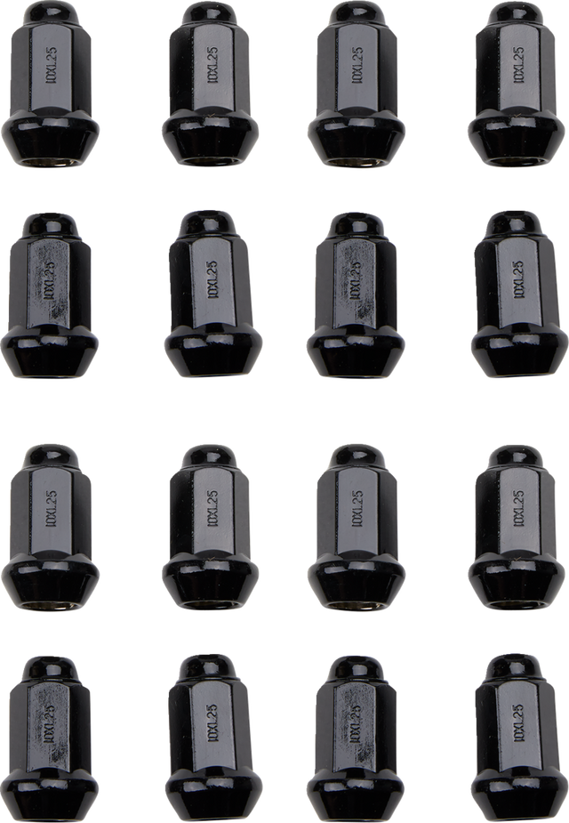 ITP Lug Nuts - 60° Tapered - Black - M10 x 1.25 - 16 Pack BLUG14BX