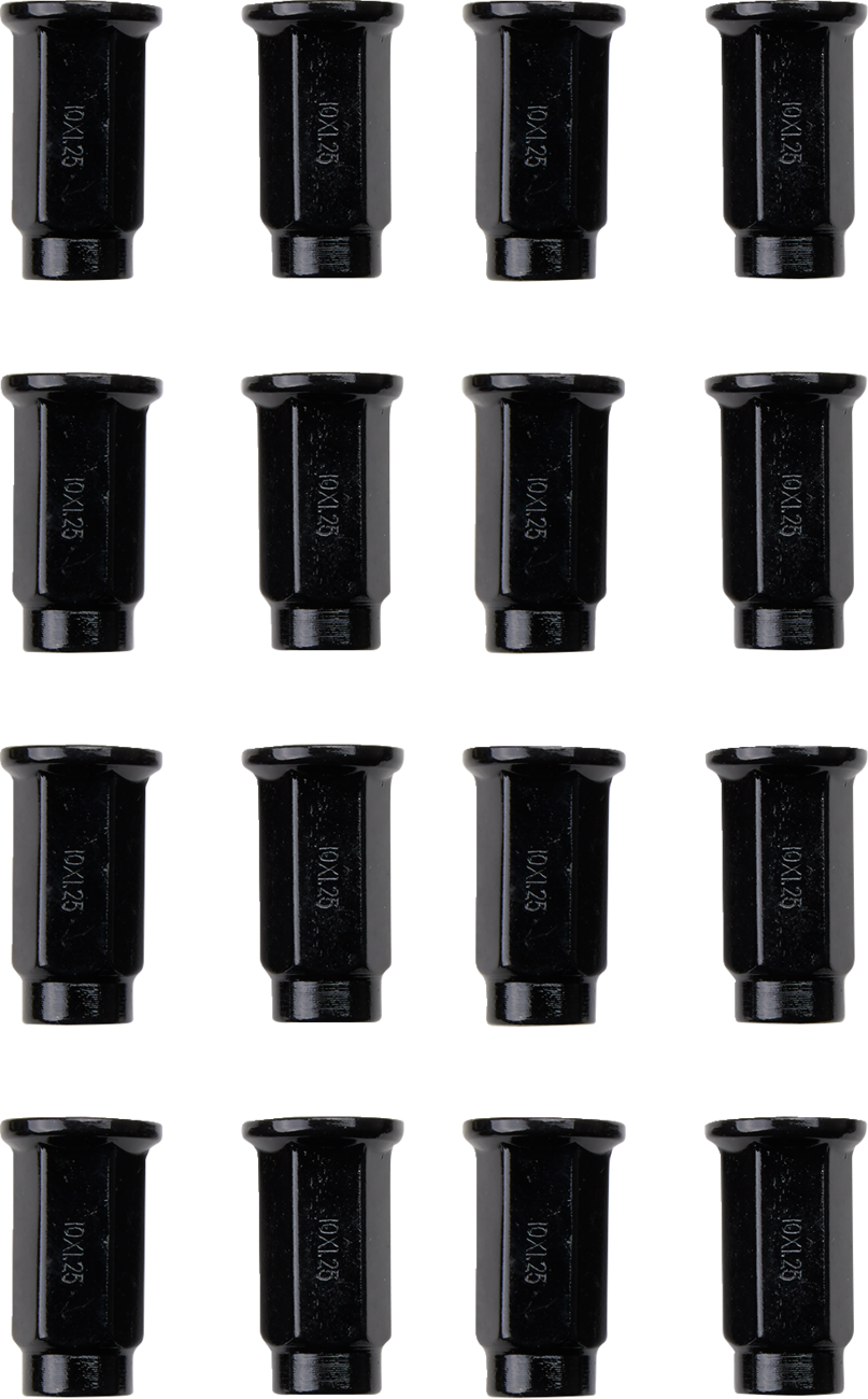 ITP Lug Nuts - Flat - Black - M10 x 1.25 - 16 Pack BLUG15BX