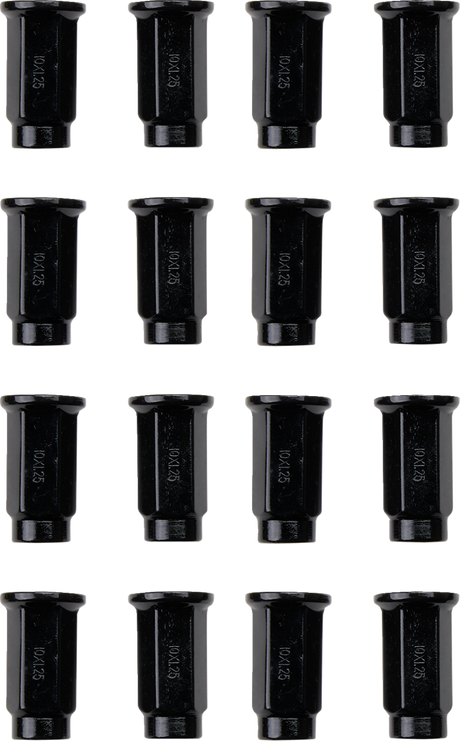 ITP Lug Nuts - Flat - Black - M10 x 1.25 - 16 Pack BLUG15BX