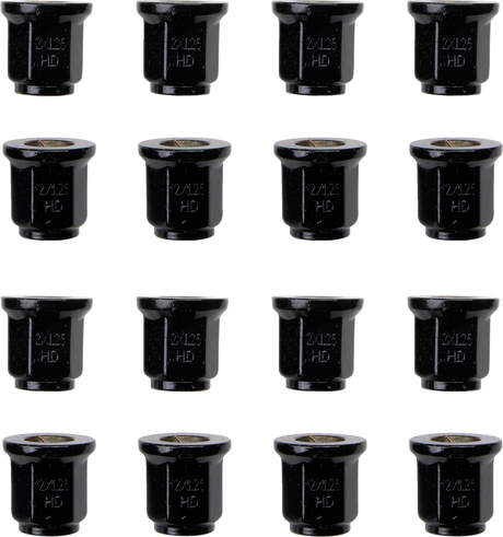 ITP Lug Nuts - Flat - Black - M12 x 1.25 - 16 Pack BLUG16BX