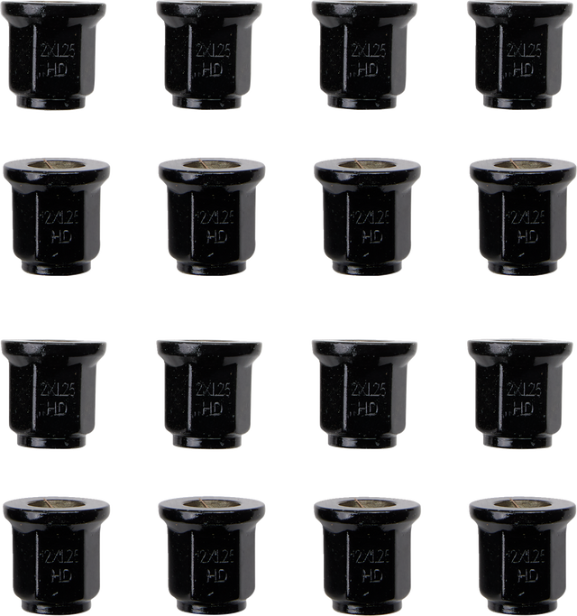 ITP Lug Nuts - Flat - Black - M12 x 1.25 - 16 Pack BLUG16BX