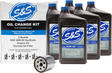 S&S CYCLE Oil Change Kit - Black Filter - M8 - 5 US quarts 218945