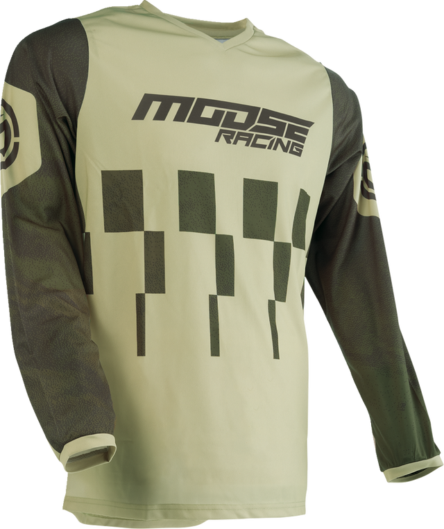 Moose Offroad Qualifier® Jersey - Green/Tan Medium - Compatible with Jeep, Toyota, Ford, and more
