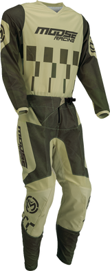 Moose Offroad Qualifier® Jersey - Green/Tan Medium - Compatible with Jeep, Toyota, Ford, and more