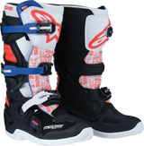 MOOSE OFFROAD Youth Tech 7S Boots - Black/White/Red/Blue - US 7 0215024-1297-7