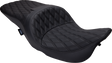 DRAG SPECIALTIES SEATS Freedom Seat with Vinyl Cover for Harley FLH 1997-2007, Double Diamond Black Stitch - Part #08011504-4676B
