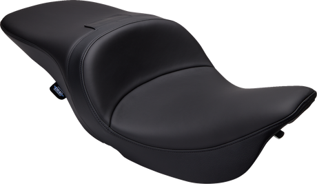 Drag Specialties Seats Freedom Seat - Solar Leather - Black for Harley FLH 1997-2007 with 5-3/4" Driver Support