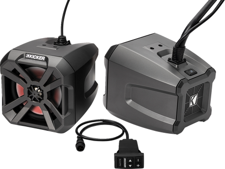 KICKER 6-1/2 inch Bluetooth Amplified Speaker Power Cans 48BTCAN65 – Weatherproof IP66 Rated Enclosures for Marine & ATV Vehicles