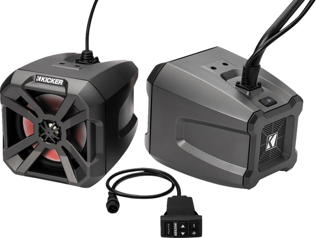 KICKER 6-1/2 inch Bluetooth Amplified Speaker Power Cans 48BTCAN65 – Weatherproof IP66 Rated Enclosures for Marine & ATV Vehicles