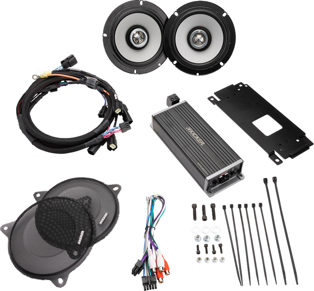 KICKER 6-1/2" Speaker and 300W Amplifier Kit for Harley Davidson 50HDS144