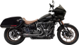 BASSANI XHAUST 2-into-1 The Ripper Short Road Rage Exhaust System - Black 1S74RBE