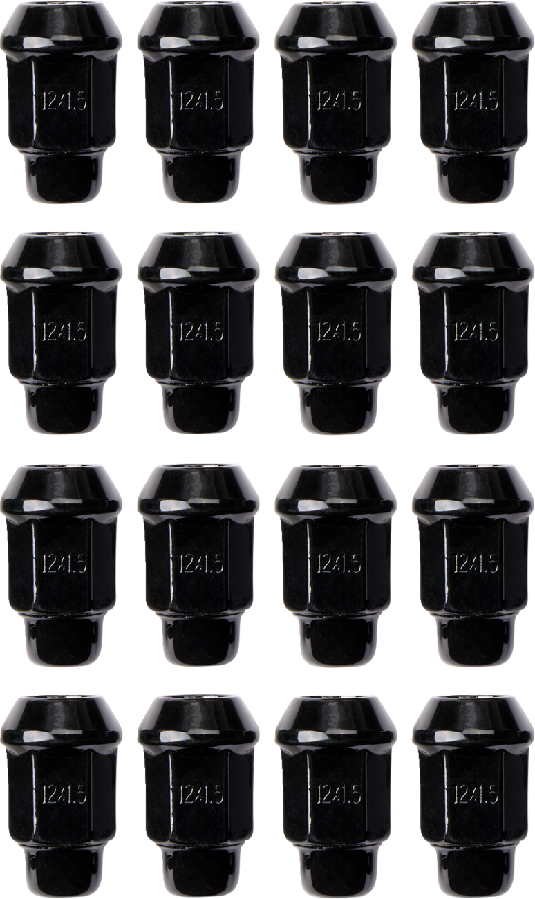 ITP Lug Nuts - 60° Tapered - Black - M12 x 1.50 - 16 Pack BLUG18BX